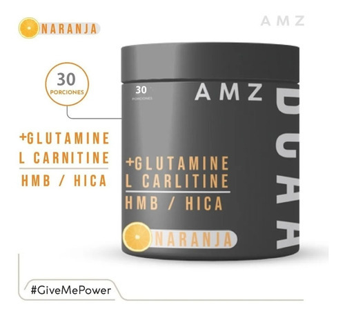 Bcaa Amz Glutamina L-carnitina 30 Servicios Los Sabore Sabor Naranja