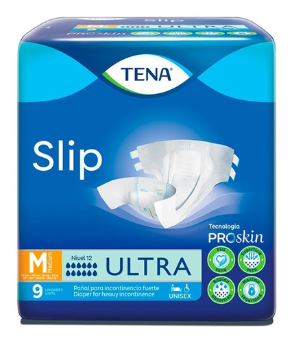  Pañal Tena Slip Ultra Medium 9 Un