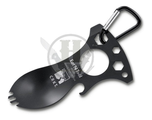 Cuchara Crkt Tool Compact Negro Multitool  Camping Cubierto