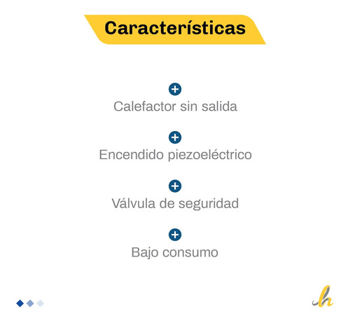 Imagen 3 de 10 de Calefactor Sin Salida Volcan 2500 Cal Gas Envasado Lh