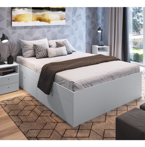 Cama Casal Queen Com 4 Portas Tókio Art In Móveis Ce