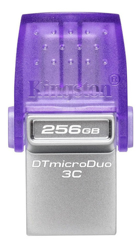 Memoria Microduo 3c Usb/tipo-c 3.2 G1 256gb Kingston, Lila