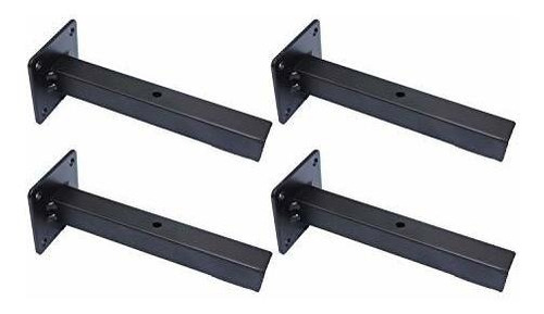 Soporte Pared Hierro Forjado 6puLG Negro - Fgen (4pcs)