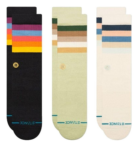 Calcetines Stance Maliboo [paquete De 3] (grande, Multicolor