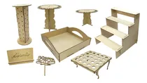 Comprar Candy Bar Mdf Mesa De Postres Dulces Mobiliario Fiesta 8 Pz