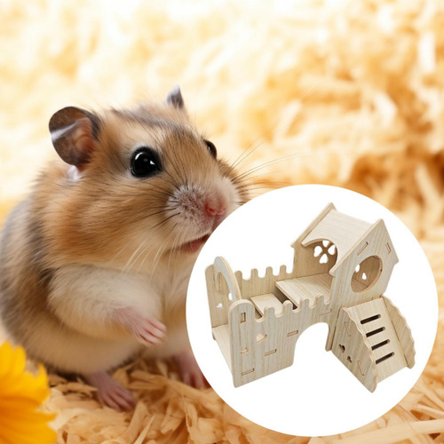 Hamster De Madera Hut Huteway Fun Accesorios De Jaula De