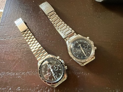 Omega Speedmaster Broad Arrow Excelente Sin Caja Ni Papeles Plateado Plateado Negro