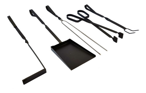 Palita Atizador Tenedor Pinza Choricero Set Asador Completo 