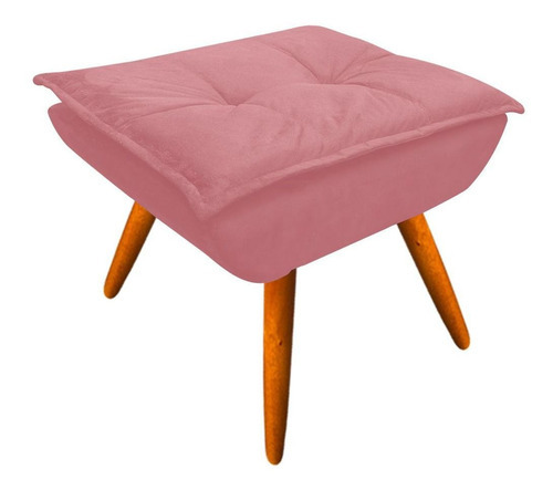 Poltrona Opala Com Puff Opala Suede - D'rossi Cor Rose