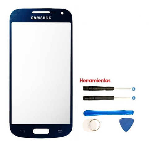 Imagen 1 de 1 de Samsung Galaxy S4 Mini Cristal Azul Gorilla Glass + Kit