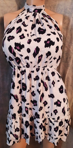 Vestido Blanco Animal Print - Talla S - Marca Btfbm