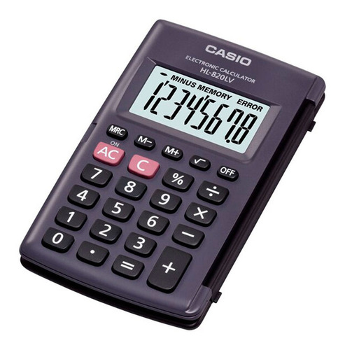 Calculadora De Bolsillo Casio Hl-820lv  8 Digitos Pila Boton