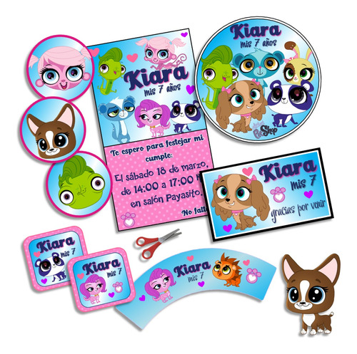 Kit Imprimible Littlest Pet Shop Personalizado Cumpleaños 