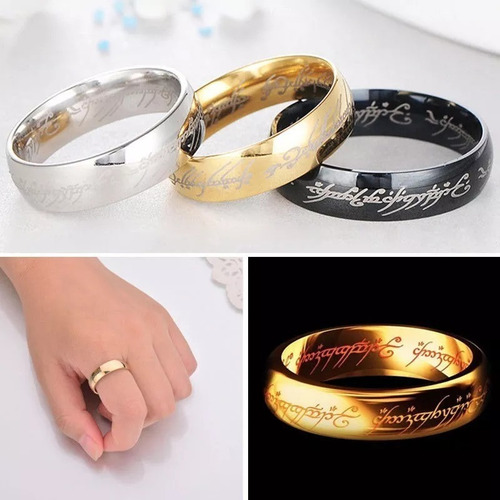 Par Alianças Senhor Dos Anéis Tungstênio Banhado Ouro Oferta
