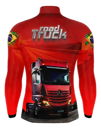 Kit 2 Camisas Camiseta Caminhão Road Truck Proteção Solar Uv