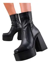 Comprar Botas Taco Alto Plataforma Noche Cuero Vacuno Bratz