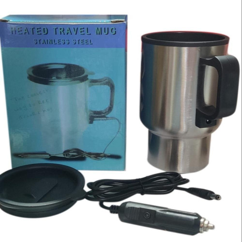 Copo 12v Térmico Caneca Eletrica Com Tampa Para Bebidas