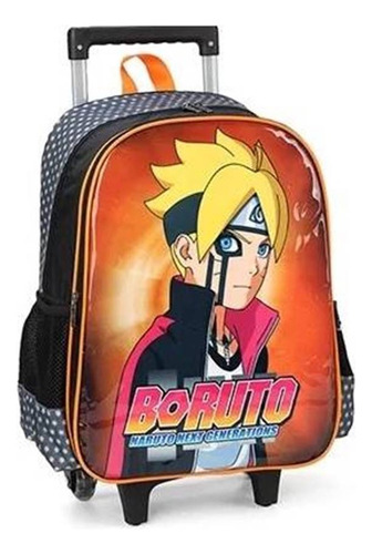 Mochila Escolar Boruto Filho Do Naruto Grande Com Rodinhas