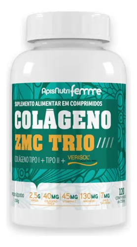 Colageno Zmc Trio Verisol+tipo I+tipo Ii 120 Comprimidos