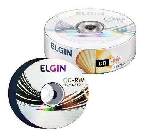 Cd-rw 700mb/80 Min/12 X (tubo Com 25 Unidades) - Elgin