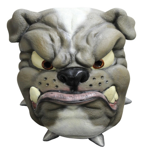 Máscara Bulldog Perro Enojado Látex Halloween Fiesta