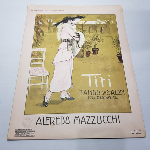 Antigua Partitura Tango De Salón Tití Mazzucchi Mag 60571