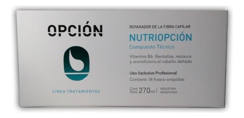 Ampolla Capilar Opción Nutriopción Caja X 18 Post Shampoo