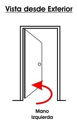 Imagen 2 de 2 de Cerradura Puerta Placa Interior H Pulido Frente Angosto 101