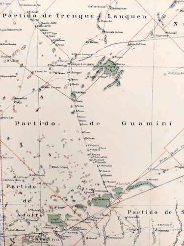 Mapa 1886 Buenos Aires Nordoeste Telegrafos Ferrocarriles (Usado)