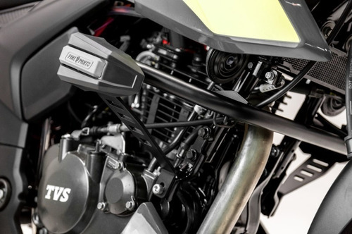 Imagen 2 de 7 de Defensa Slider Ghost Tvs Apache 200 Fire Parts Negros