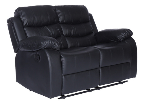 Sillón Reclinable Relax 2 Cuerpos Celio Ecocuero Negro Diseño De La Tela Moderno