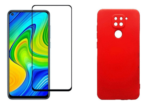 Funda Tpu Con Felpa + Templado Compatible Con Redmi Note 9