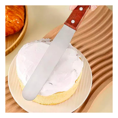 Espatula Larga De Reposteria Acero Inoxidable Cocina 6 Pzs