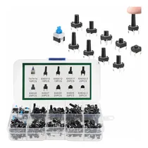 Comprar 180 Piezas Push Button Pulsador 4 Pines Interruptor