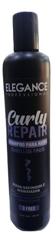 Shampoo Curly Con Acido Hialuronico De Elegance 380ml