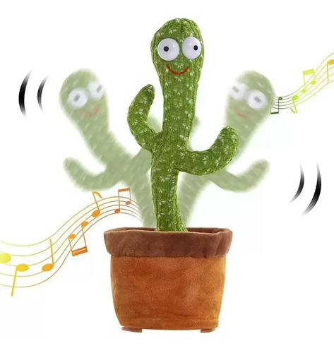 El peluche Dancing Cactus canta y repite lo que dice