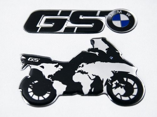 Emblema Adesivo Resinado Bmw  Motorrad Cromado 10x9 Cms Res1