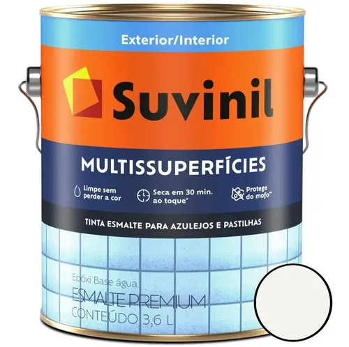 Tinta Epóxi Branco Acetinado Suvinil 3,6L Cozinha Banheiro Multis...