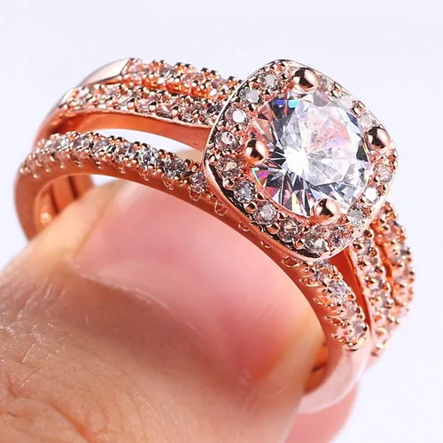 Sdt Jewelry Juego De Anillos De Eternidad Tres En Uno Para