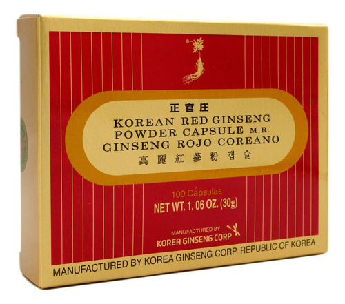 Ginseng Rojo Koreano X 100