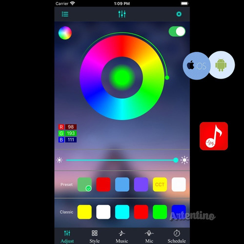 Imagen 5 de 10 de Lampara Pie Esquinero Led Rgb Minimalista Control App Gaming