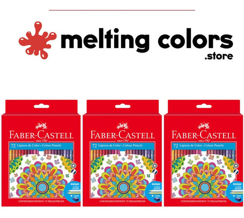 Faber-castell - 3 Cajas De Colores Hexagonales C/ 72 Colores