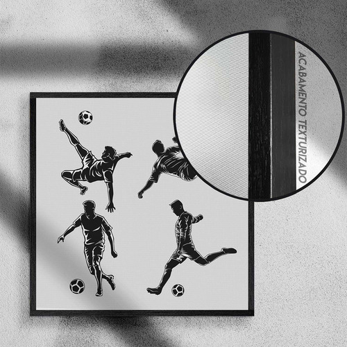 Imagem 2 de 4 de Quadro Decorativo 40x40 - Jogo De Futebol Infantil 2