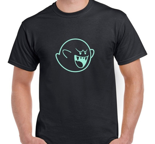 Playera Premium Unisex Fantasma Mario Bros Brilla En La Oscu