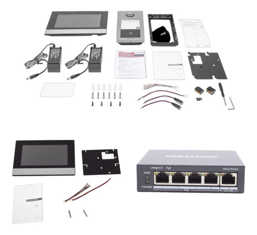 Kit De Videoportero Ip / 2 Monitores / 1 Switch Poe Kis-604