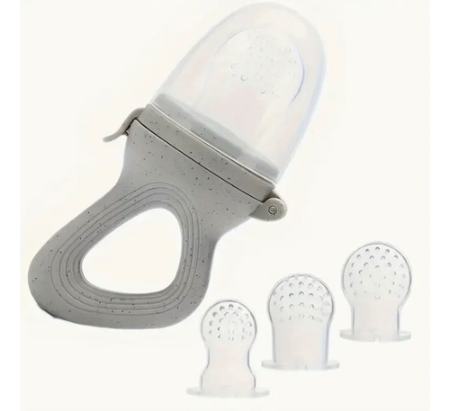 Chupete Frutal Silicona Bpa Free, Libre De Pvc Y Ftalatos Gris