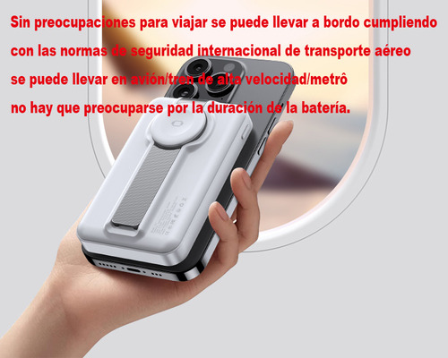 Batería Portátil Inalámbrica 2 En 1 T17 Blanco