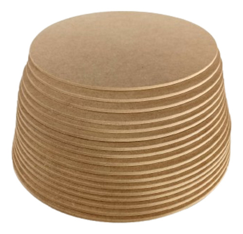 Círculos Mdf 20 Cm Diámetro, Grosor 3 Mm (100 Piezas)