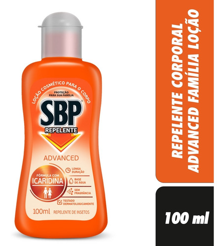 Sbp Advanced Repelente Corporal Loção Com Icaridina 100ml