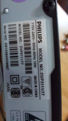 Reproductor Dvd Philips Modelo Dvp 3111/77-no Tiene Envios (Usado)